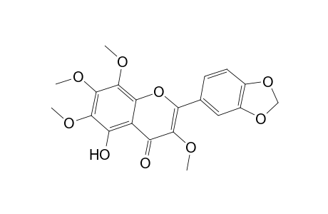 2-(1,3-Benzodioxol-5-yl)-5-hydroxy-3,6,7,8-tetramethoxy-4H-chromen-4-one