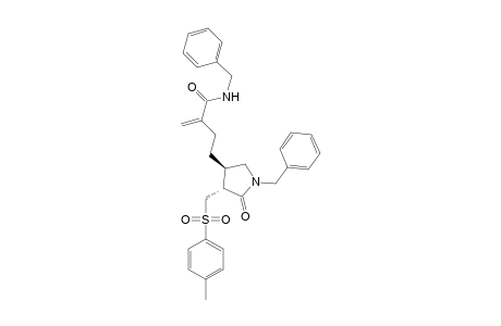 trans-N-Benzyl-4-(3-N-benzylcarbamoyl-3-buten-1-yl)-3-p-toluenesulfonylmethyl-pyrrolidin-2-one