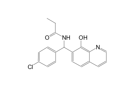 propanamide, N-[(4-chlorophenyl)(8-hydroxy-7-quinolinyl)methyl]-