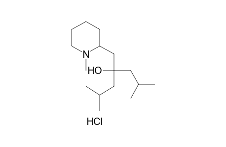 alpha,alpha-DIISOBUTYL-1-METHYL-2-PIPERIDINEETHANOL, HYDROCHLORIDE