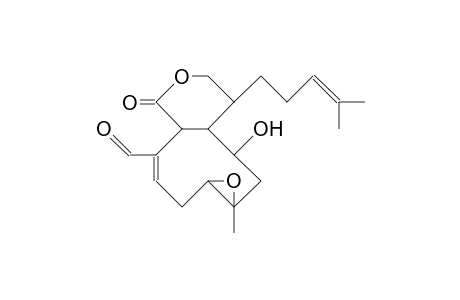 (2R,3R,4S,6R,7R,9E,10R)-17,6,7-Epoxyxenic-4-hydroxy-9,13-dien-1-al-18-oic acid, lactone