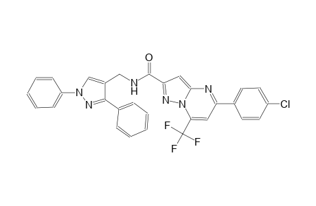 5-(4-chlorophenyl)-N-[(1,3-diphenyl-1H-pyrazol-4-yl)methyl]-7-(trifluoromethyl)pyrazolo[1,5-a]pyrimidine-2-carboxamide