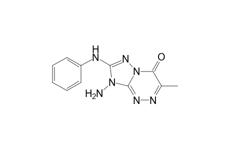 [1,2,4]Triazolo[5,1-c][1,2,4]triazin-4(8H)-one, 8-amino-3-methyl-7-(phenylamino)-