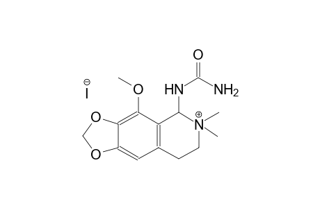 N-(4-methoxy-6,6-dimethyl-5,6,7,8-tetrahydro[1,3]dioxolo[4,5-g]isoquinolin-6-ium-5-yl)urea iodide