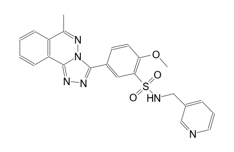 2-methoxy-5-(6-methyl[1,2,4]triazolo[3,4-a]phthalazin-3-yl)-N-(3-pyridinylmethyl)benzenesulfonamide