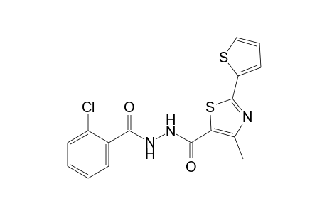 1-(o-chlorobenzoyl)-2-{[4-methyl-2-(2-thienyl)-5-thiazolyl]carbonyl}hydrazine
