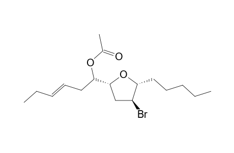 5(R)-Pentyl-4(S)-bromo-2(R)-(1'-acetoxy-3'(E)-hexenyl)tetrafuran