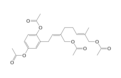 1,4-Benzenediol, 2-[8-(acetyloxy)-3-[(acetyloxy)methyl]-7-methyl-2,6-octadienyl]-, diacetate