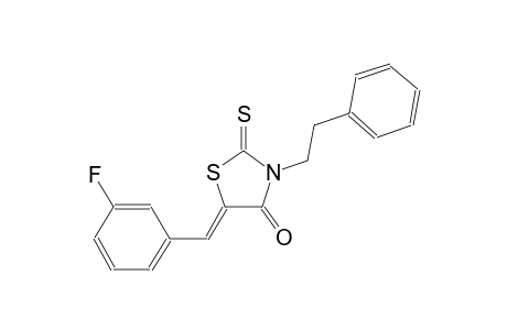 (5Z)-5-(3-fluorobenzylidene)-3-(2-phenylethyl)-2-thioxo-1,3-thiazolidin-4-one