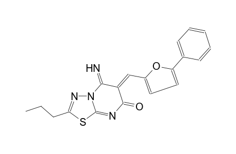 7H-[1,3,4]thiadiazolo[3,2-a]pyrimidin-7-one, 5,6-dihydro-5-imino-6-[(5-phenyl-2-furanyl)methylene]-2-propyl-, (6Z)-