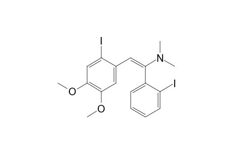 (E)-2-(2-iodanyl-4,5-dimethoxy-phenyl)-1-(2-iodanylphenyl)-N,N-dimethyl-ethenamine