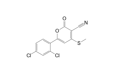6-(2,4-dichlorophenyl)-2-keto-4-(methylthio)pyran-3-carbonitrile