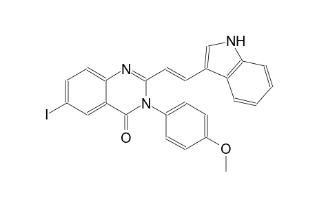 4(3H)-quinazolinone, 2-[(E)-2-(1H-indol-3-yl)ethenyl]-6-iodo-3-(4-methoxyphenyl)-