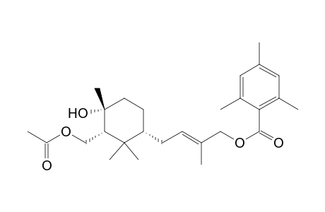 Benzoic acid, 2,4,6-trimethyl-, 4-[3-[(acetyloxy)methyl]-4-hydroxy-2,2,4-trimethylcyclohexyl]-2-methyl-2-butenyl ester, [1.alpha.(E),3.alpha.,4.beta.]-(.+-.)-
