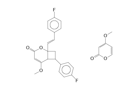 2-OXABICYCLO[4.2.0]OCT-4-EN-3-ONE, REL-(1R,6S,7S,8S)-5-METHOXY-8-(4-METHOXY-2-OXO-2H-PYRAN-6-YL)-7-(4-FLUOROPHENYL)-1-[(E)-2-(4-FLUORO