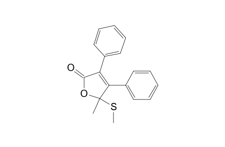 2(5H)-Furanone, 5-methyl-5-(methylthio)-3,4-diphenyl-