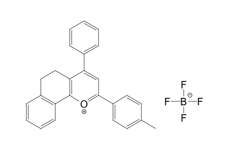5,6-dihydro-4-phenyl-2-p-tolylnaphtho[1,2-b]pyrylium tetrafluoroborate(1-)