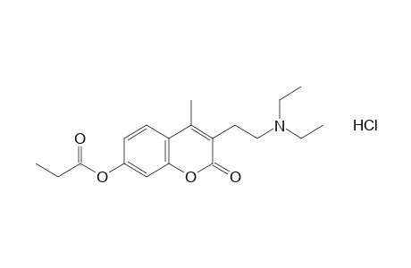 3-[2-(diethylamino)ethyl]-7-hydroxy-4-methylcoumarin,propionate, hydrochloride