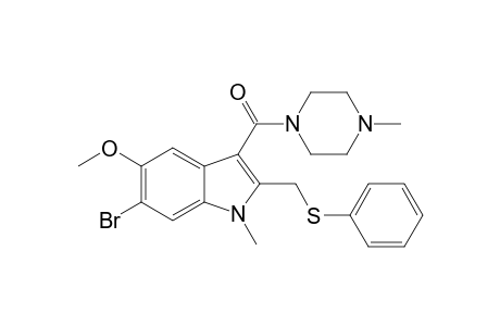 [6-bromanyl-5-methoxy-1-methyl-2-(phenylsulfanylmethyl)indol-3-yl]-(4-methylpiperazin-1-yl)methanone