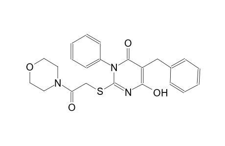 4(3H)-pyrimidinone, 6-hydroxy-2-[[2-(4-morpholinyl)-2-oxoethyl]thio]-3-phenyl-5-(phenylmethyl)-