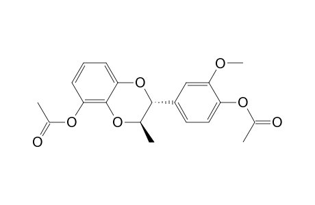 (trans)-3-( 4'-Acetoxy-3'-methoxyphenyl)-8-acetoxy-2-methyl-2,3-dihydro-1,4-benzodioxine