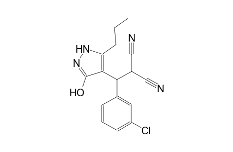2-[(3-chlorophenyl)(3-hydroxy-5-propyl-1H-pyrazol-4-yl)methyl]malononitrile