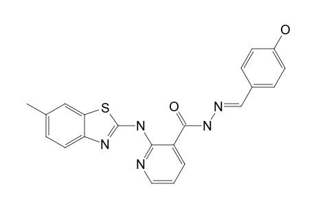 N'-(4-HYDROXY-BENZYLIDENE)-2-[(6-METHYL-1,3-BENZOTHIAZOL-2-YL)-AMINO]-PYRIDINE-3-CARBOHYDRAZIDE
