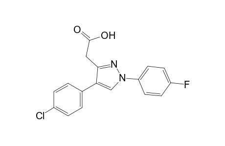 4-(p-chlorophenyl)-1-(p-fluorophenyl)pyrazole-3-acetic acid