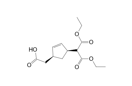 (1'S,R,4'S,R)-2-[4'-(Dicarbethoxymethyl)cyclopent-2'-enyl]ethanoic acid