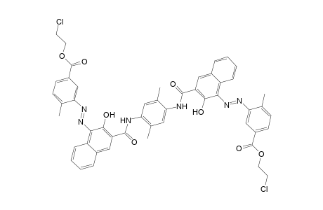 3-Amino-p-toluic acid 2-chloroethyl ester -> n,n'-(2,5-dimethyl-1,4-phenylene)-bis(3-hydroxy-2-naphthamide)