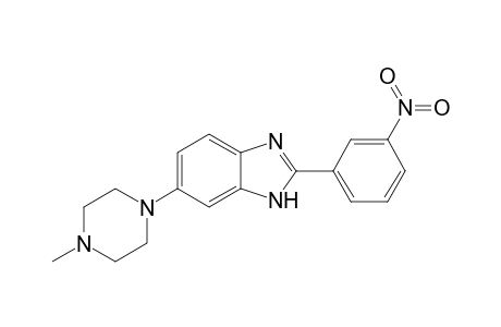 5-(4-Methyl-1-piperazinyl)-2-(3-nitrophenyl)-1H-benzimidazole