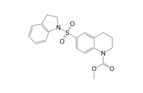 2H-Quinoline-1-carboxylic acid, 6-(2,3-dihydroindole-1-sulfonyl)-3,4-dihydro-, methyl ester