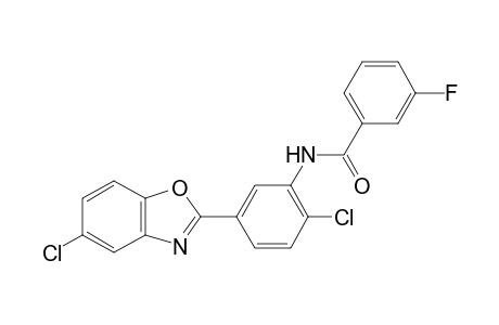 N-[2-chloro-5-(5-chloro-1,3-benzoxazol-2-yl)phenyl]-3-fluorobenzamide