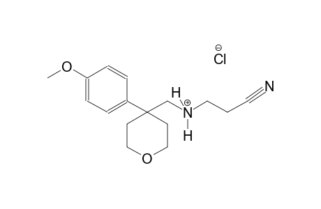 2-cyano-N-{[4-(4-methoxyphenyl)tetrahydro-2H-pyran-4-yl]methyl}ethanaminium chloride