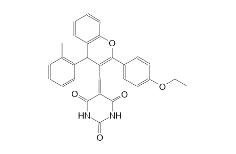 5-{[2-(4-ethoxyphenyl)-4-(2-methylphenyl)-4H-chromen-3-yl]methylene}-2,4,6(1H,3H,5H)-pyrimidinetrione