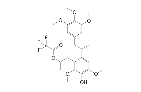 2-[4'-Hydroxy-3',5'-dimethoxy-2'-(2"'-<trifluoroacetoxy>propyl)phenyl]-1-(3",4",5"-trimethoxyphenyl)propane