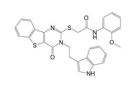 2-({3-[2-(1H-indol-3-yl)ethyl]-4-oxo-3,4-dihydro[1]benzothieno[3,2-d]pyrimidin-2-yl}sulfanyl)-N-(2-methoxyphenyl)acetamide