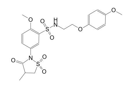 benzenesulfonamide, 2-methoxy-N-[2-(4-methoxyphenoxy)ethyl]-5-(4-methyl-1,1-dioxido-3-oxo-2-isothiazolidinyl)-