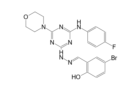 benzaldehyde, 5-bromo-2-hydroxy-, [4-[(4-fluorophenyl)amino]-6-(4-morpholinyl)-1,3,5-triazin-2-yl]hydrazone