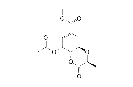 #2;3-ACETATE-METHYL-5-LACTYL-SHIKIMATE-LACTONE;GAMMA-LACTONE-METHYL-(3R,4R,5R)-3-ACETOXY-4-HYDROXY-5-[[(1'S)-CARBOXYETHANYL]-OXY]-1-CYCLOHEXENE-1-CARBOXYLATE