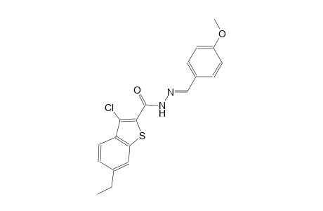 3-chloro-6-ethyl-N'-[(E)-(4-methoxyphenyl)methylidene]-1-benzothiophene-2-carbohydrazide
