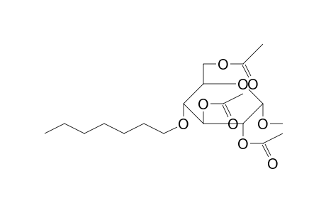Methyl 2,3,6-tri-O-acetyl-4-O-heptylhexopyranoside