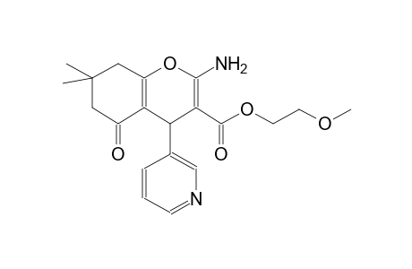 4H-1-benzopyran-3-carboxylic acid, 2-amino-5,6,7,8-tetrahydro-7,7-dimethyl-5-oxo-4-(3-pyridinyl)-, 2-methoxyethyl ester