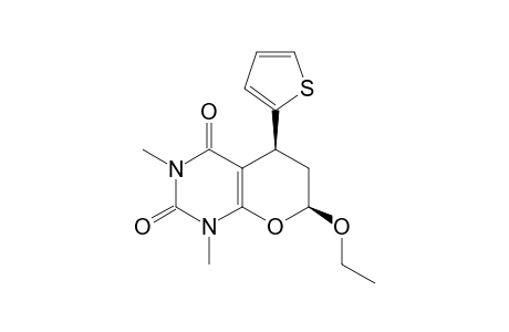 CIS-(5RS,7SR)-7-ETHOXY-1,5,6,7-TETRAHYDRO-1,3-DIMETHYL-5-(2-THIENYL)-2H-PYRANO-[2,3-D]-PYRIMIDINE-2,4(3H)-DIONE