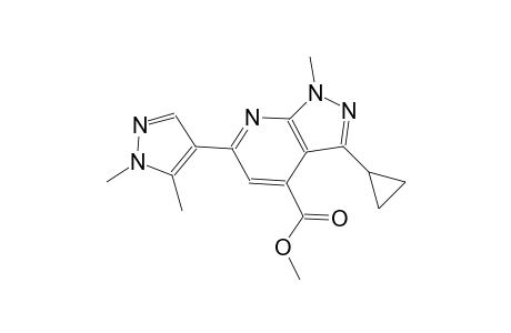 methyl 3-cyclopropyl-6-(1,5-dimethyl-1H-pyrazol-4-yl)-1-methyl-1H-pyrazolo[3,4-b]pyridine-4-carboxylate