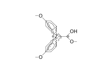 1,1-Bis(4-methoxy-phenyl)-2-hydroxy-2-methoxy-ethylene dication