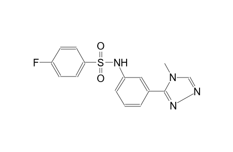 4-fluoro-N-[3-(4-methyl-4H-1,2,4-triazol-3-yl)phenyl]benzenesulfonamide