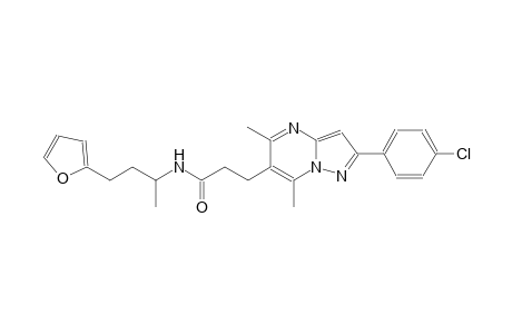 pyrazolo[1,5-a]pyrimidine-6-propanamide, 2-(4-chlorophenyl)-N-[3-(2-furanyl)-1-methylpropyl]-5,7-dimethyl-