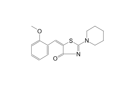 4(5H)-thiazolone, 5-[(2-methoxyphenyl)methylene]-2-(1-piperidinyl)-,(5E)-