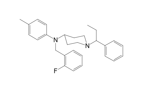 N-2-Fluorobenzyl-N-4-methylphenyl-1-(1-phenylpropyl)piperidin-4-amine